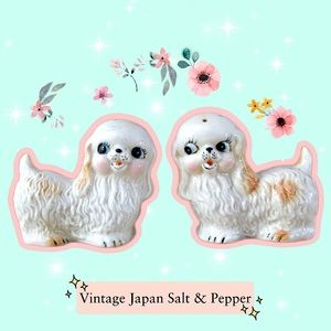 VINTAGE Antique Japan Anthropomorphic Salt & Pepper Shaker Set Kitch Collectible
